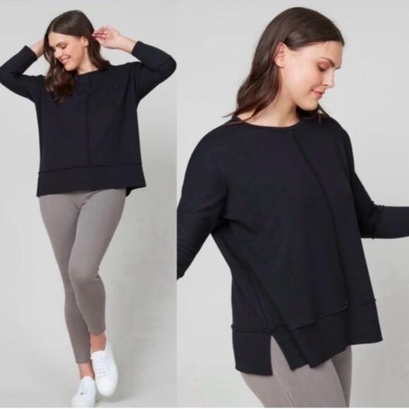 Spanx Perfect Length Top Dolman 3/4 Sleeve in Black Size L - Picture 3 of 9